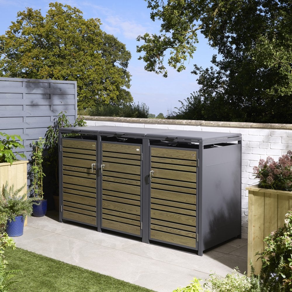Chelsea Triple Bin Store - Oak — alternate view