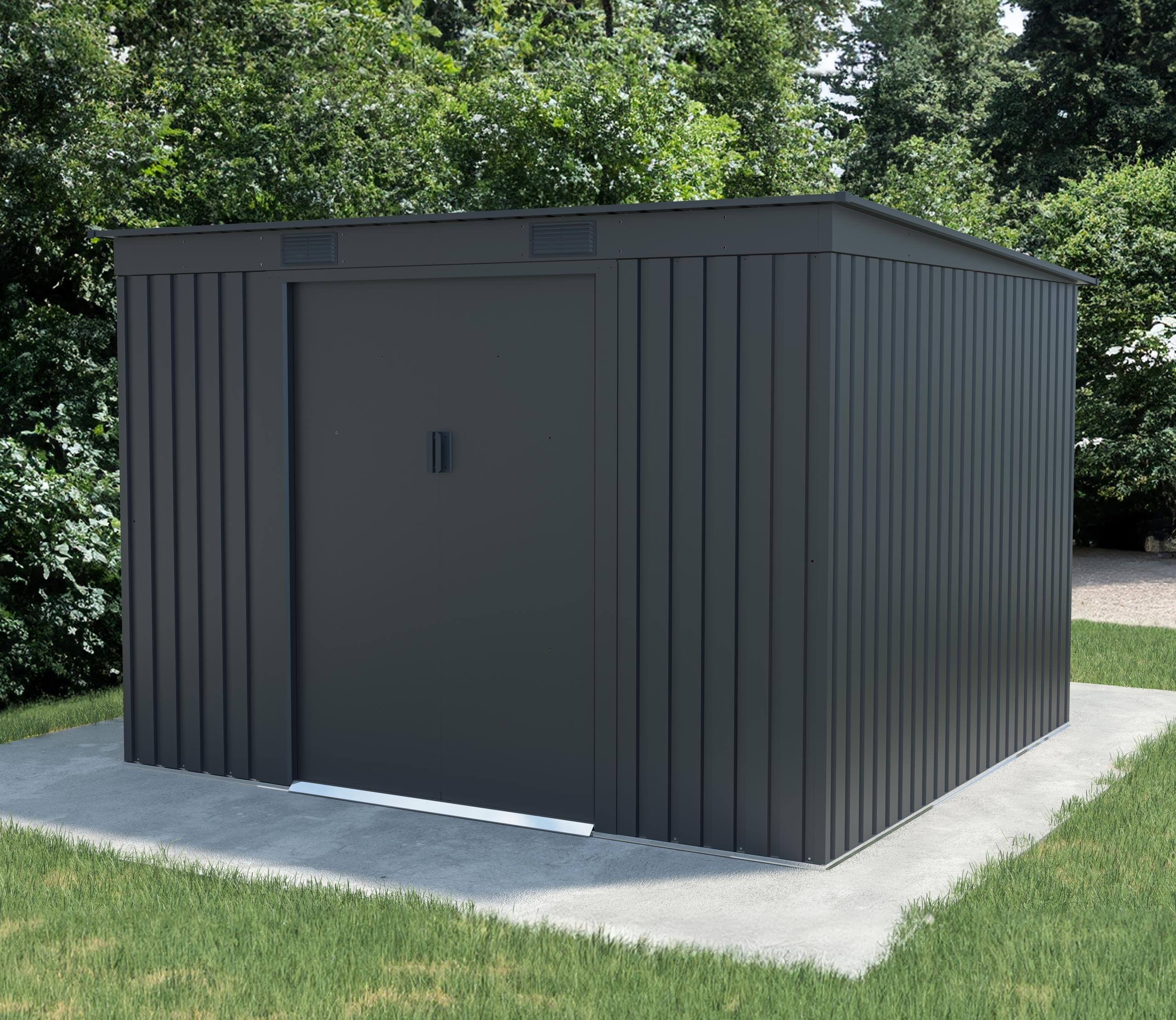 Lotus Sheds Adonis 9 x 8 ft Pent Metal Shed — alternate view