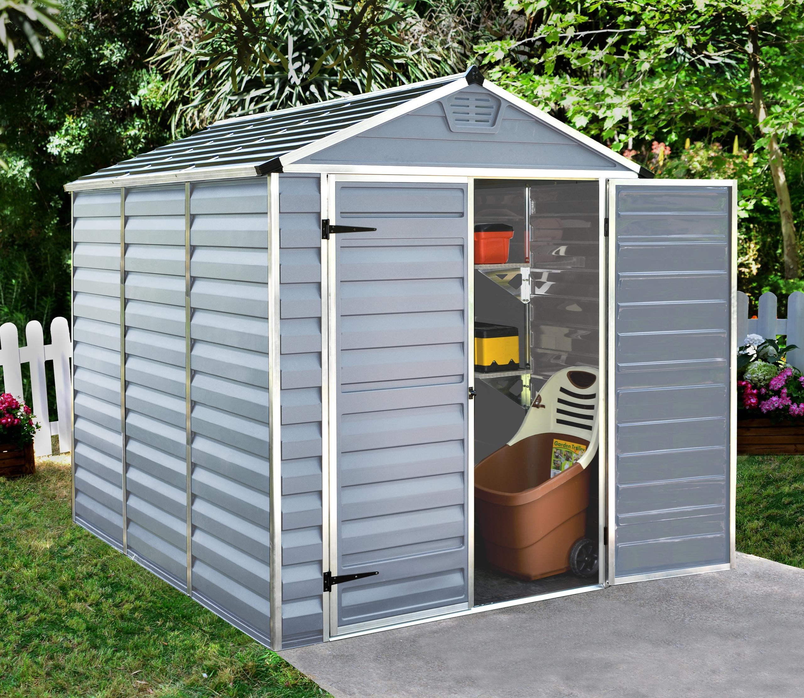 Palram Canopia 6 x 8 ft Skylight Anthracite Polycarbonate Shed — alternate view