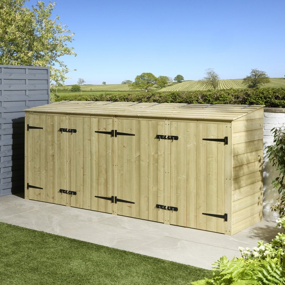 Premier Shiplap Quadruple Bin Store — alternate view
