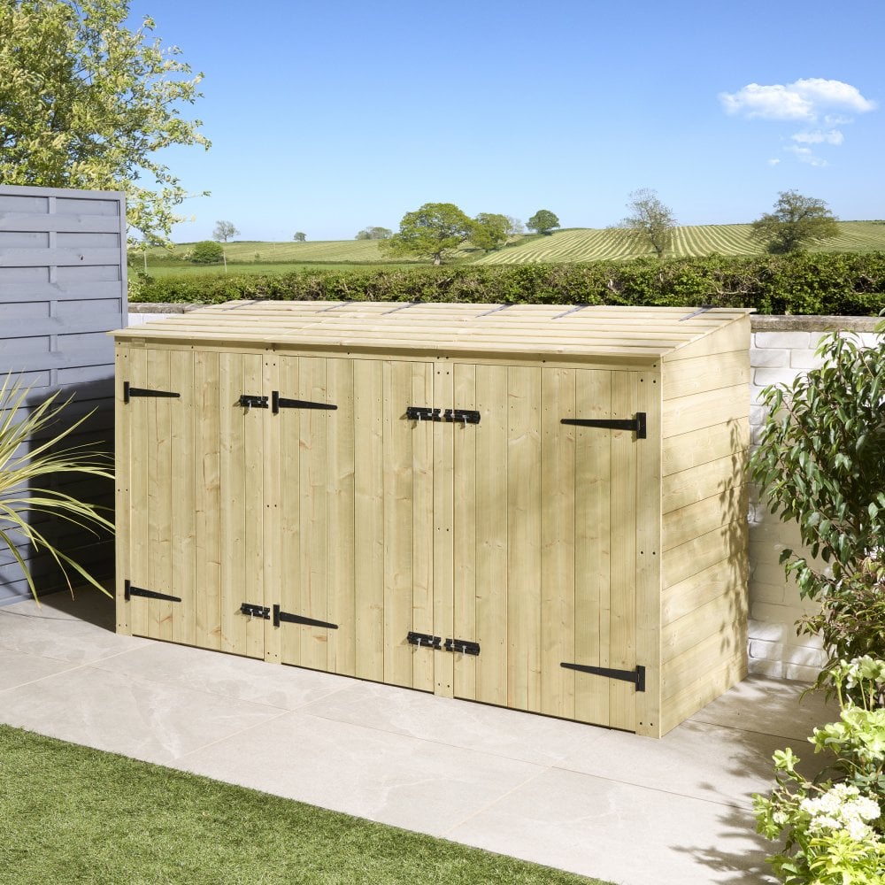 Premier Shiplap Triple Bin Store — alternate view